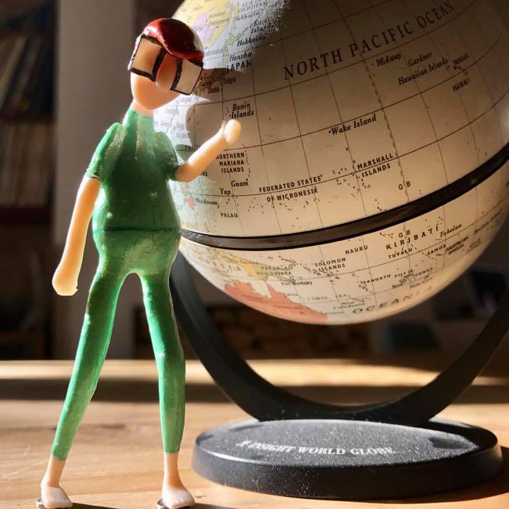 Paperface et son globe