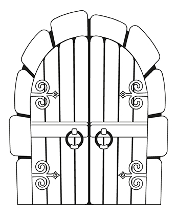 Porte à colorier soi-même